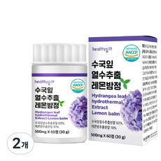 수국 잎 추출물 레몬밤 정 식약처 HACCP 인증, 2개, 60정