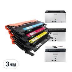 토너모음전 삼성 컬러 프린터 토너 호환, 3개입, CLT-Y510S 노랑 1000매