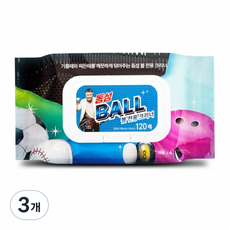 동성 볼 클리너 120매 볼링 골프 탁구 공 세척 청소, 3개