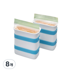 GON 푸드 블록 메이커 냉동실 정리 필수템 식품 보관 보존 냉동, 8개, 1세트