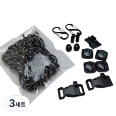 파라코드 그린 레오퍼드 4MM 커스텀 제작 종합 키트, 3세트