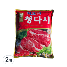 한정성 업소용 대용량 가성비 조미료 청다시 골드, 2개, 2kg