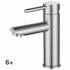 리빙리뉴 SUS304 올스텐 세면기 원홀 수전 화장실 욕실 수도꼭지 교체 절수 1등급 KC인증, 6개