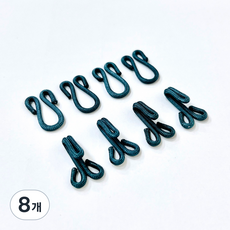 싸개 걸고리 국산 의류걸고리 1쌍, 8개, 그린