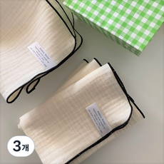 면행주 키친크로스 친환경 주방덮개 요루거즈3중, 13번 블랙테두리, 3개