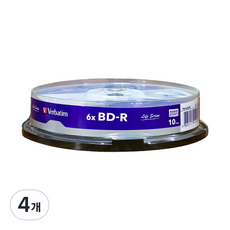 [버바팀] BD-R 6배속 25GB [케익통], 4개, [케익통/10매]