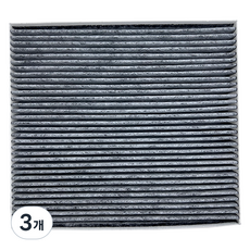 현기파츠 현대 기아 자동차 활성탄 에어컨 필터 PM0.3 순정품 97133D3000 / 971331R000 호환, 3개, 벨로스터JS