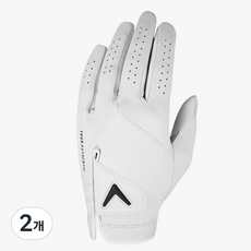 캘러웨이 투어 어센틱 양피 골프 장갑 한국캘러웨이골프 정품, 2개, 남성 왼손 화이트