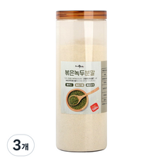 국내산 녹두가루 분말 볶은녹두가루, 600g, 3개