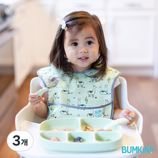 범킨스 자기주도 이유식 유아 흡착식판 5구, 세이지, 3개, 단품
