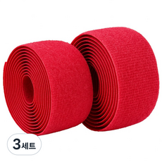 칼라벨크로 너비2.5cm 25M 암수 세트, 3개, 레드