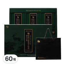 진웰스 발효녹용홍삼스틱의 진수 + 쇼핑백세트 30포(1박스) 360g 1개, 12g, 60개