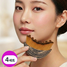 로베안 리프팅 브러쉬 브이라인 얼굴 마사지기 2개 1세트, 브라운, 4세트