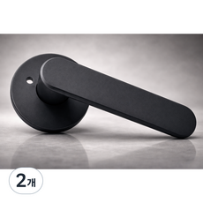 국산 항균 도체 201 녹 변색없는 니켈무광 버튼잠금 방문손잡이 레버 도어락 시공편리, 2개, 무광블랙