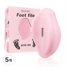 브랜드엘 스톤 발각질제거기 매트핑크 뒷꿈치 굳은살 풋파일, 75g, 5개, 1개입