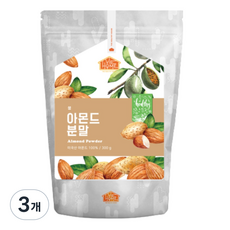 건강한우리집비옴 고소한 생 아몬드 가루 100%분말, 3개