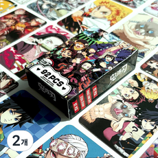 귀멸의칼날 귀칼 귀살대 캐릭터 포토카드 카드게임 92장 카드팩, 2개