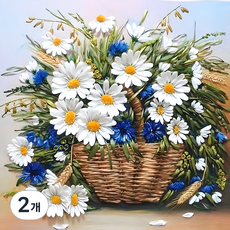 MH 보석십자수, 2개, 꽃바구니 300*300mm