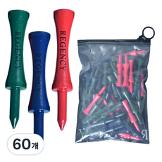 리젠시 높이조절 골프티꽂이 대나무 우드티, 혼합, 60개