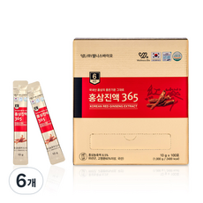 6년근 홍삼진액 365 대용량 스틱 웰니스바이오, 1kg, 6개