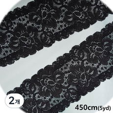 dklace 스판레이스 3090 레이스 3 color ( 8cm ), Black_5, 2개