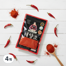 정호윤 고춧가루 태양초 국산 고운용 보통맛, 4개, 500g