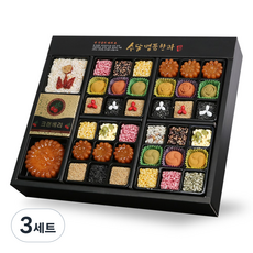 수담한과 고급지함 2호 수 2단구성 한과 선물 세트, 3세트, 1.2kg