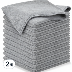 일상스토리 초극세사 차량용 다용도 세차 타월 12개입, 2개, 그레이