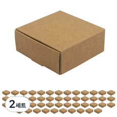 원터치상자 미니 선물상자 50개, 2세트, 크라프트