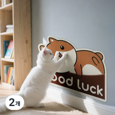 Jeernare 도톰한 부착식 고양이 스크래쳐 겸용 카페트 부착식, 2개, Luck 고양이