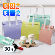 더핫더쿨 예쁜 보온보냉백 손잡이 쇼핑백 가방 다양한 컬러 사이즈 가능, 30개, 05 레몬(XL) 32x30x20