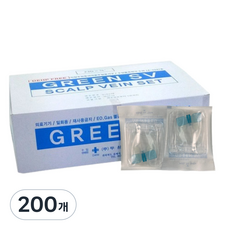 두원 피하수액 나비침 스칼프니들 고양이 강아지 심부전 나비바늘, 200개, 23G 3/4inch