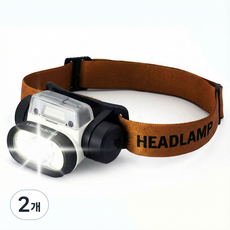 라이트헌터 헤드랜턴 모션센서 C타입 충전식 LED 헤드렌턴 등산 낚시 해루질 작업용, 2개