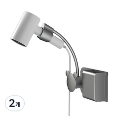 엔빙 핸즈프리 드라이기 거치대 자바라 자유로운 각도조절, 2개, 실버 (NV-096)