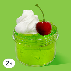 젤시스 메론소다 클리어슬라임 수제슬라임 안전한재료 스트레스해소 출렁말랑, 메론소다 슬라임, 270g, 2개