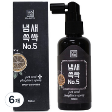 무지조타 냄새쓱싹 강아지 뿌리는 치약 강아지입냄새제거엔 강아지치약, 구강/치석관리, 6개, 100ml