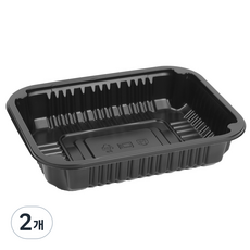 큐담 성형 실링용기 Q-19154 (19x15x4) 블랙, 2개, 100개입