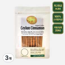 오가닉프렌즈 랑카스 ALBA 등급 골드 실론 시나몬 스틱, 40g, 3개