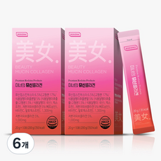 로지나 미녀의 뮤신 글로우 콜라겐 젤리 저분자콜라겐 자몽맛 1박스 10포, 6개, 200g