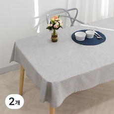 방수 테이블보 6인 모던 식탁보 테이블 커버 피크닉 캠핑, 그레이
