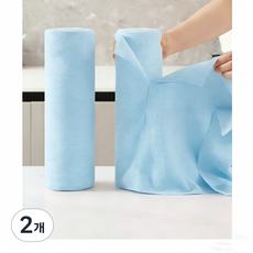 주방 극세사 다용도 빨아쓰는 행주 청소 타월 걸레 50매 25x25cm 대용량, 2개, 블루