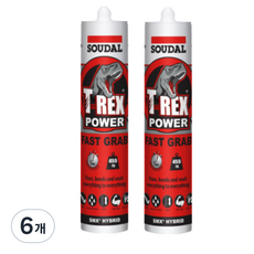 수달 티렉스 초강력 접착 실리콘 SOUDAL T-REX 백색, 화이트계열, 6개