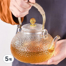 니치유 내열유리 티포트 주전자, 5개, 700ml, 투명색