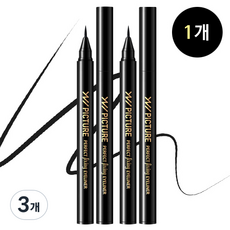 유니픽쳐 타투 아이라이너 스키니 0.9ml, 블랙, 3개