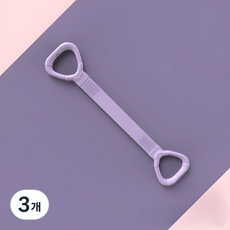 HwaDon 어깨 스트레칭 요가 라텍스 운동 밴드, 퍼플, 3개