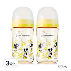 더블하트 디즈니 에디션 미키 240ml 트윈팩(젖꼭지 미포함), 3박스, 디즈니미키 트윈팩