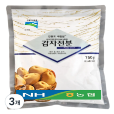 감자전분 농협 국산 강원도 인제 전분가루, 3개, 750g