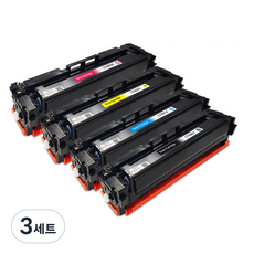 잉크다파라 HP 호환토너 CF400A CF400X 세트, 3세트, 대용량/4색