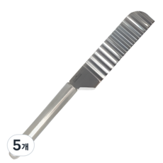 어스 물결무늬 오이피클 감자 도토리묵칼, 5개, 실버