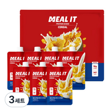 밀잇 식단관리 포켓형 단백질 쉐이크 시리얼맛, 3세트, 280g
